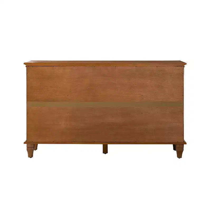 Buffet traditionnel de 147 cm de large à 3 tiroirs avec pieds en bois massif