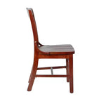 Lot de 2 chaises de restaurant en bois d'acajou de style "School House" - Qualité commerciale