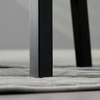 Chaises de salle à manger style ferme moderne, lot de 2 – Dossier croisé, pin massif, noir
