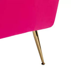 Ensemble de 2 fauteuils contemporains en velours avec pieds en métal pour chambre et salon