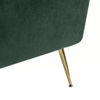 Ensemble de 2 fauteuils contemporains en velours avec pieds en métal pour chambre et salon