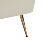 Ensemble de 2 fauteuils contemporains en velours avec pieds en métal pour chambre et salon