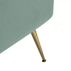 Ensemble de 2 fauteuils contemporains en velours avec pieds en métal pour chambre et salon