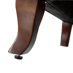 Fauteuil à oreilles en tissu fleuri - Structure en bois, rembourrage en mousse