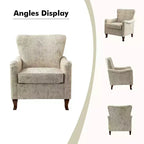 Fauteuil à oreilles en tissu fleuri - Structure en bois, rembourrage en mousse