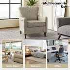 Fauteuil à oreilles en tissu fleuri - Structure en bois, rembourrage en mousse