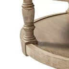 Pouf de cocktail rond en cuir végétalien avec rangement et garniture cloutée