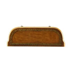 Console ovale - Peuplier teinté et MDF, marron