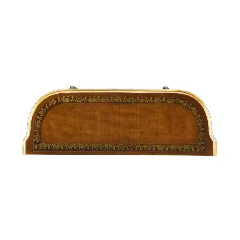 Console ovale - Peuplier teinté et MDF, marron