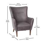 Fauteuil d'appoint dossier haut traditionnel - Similicuir, Structure en bois