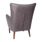 Fauteuil d'appoint dossier haut traditionnel - Similicuir, Structure en bois