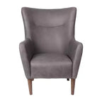 Fauteuil d'appoint dossier haut traditionnel - Similicuir, Structure en bois