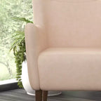 Fauteuil d'appoint dossier haut traditionnel - Similicuir, Structure en bois