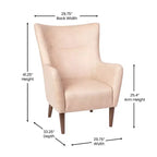 Fauteuil d'appoint dossier haut traditionnel - Similicuir, Structure en bois