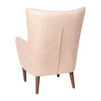 Fauteuil d'appoint dossier haut traditionnel - Similicuir, Structure en bois