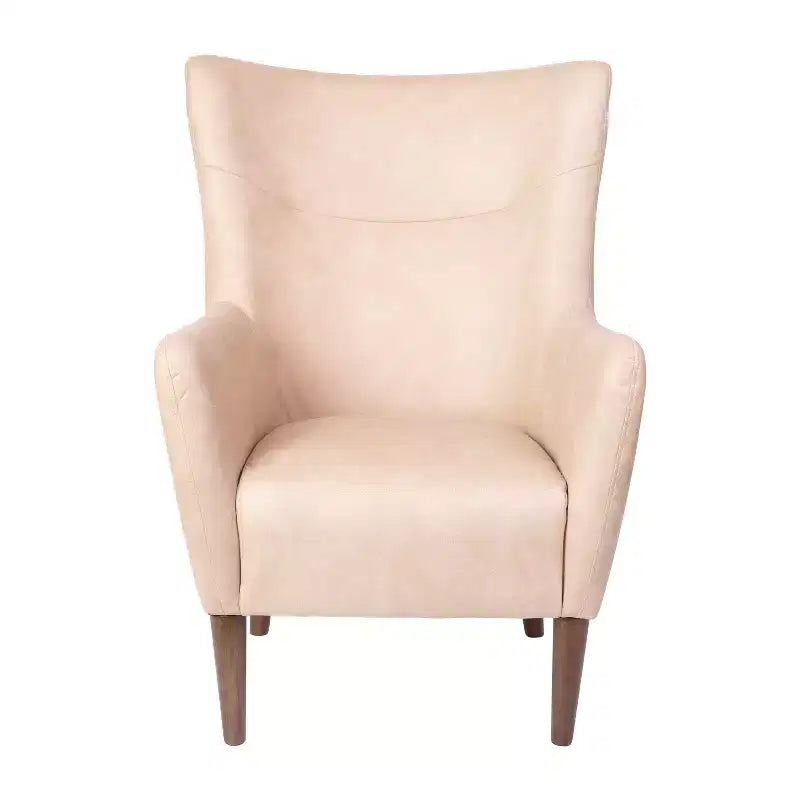 Fauteuil d'appoint dossier haut traditionnel - Similicuir, Structure en bois