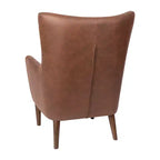 Fauteuil d'appoint dossier haut traditionnel - Similicuir, Structure en bois