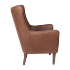 Fauteuil d'appoint dossier haut traditionnel - Similicuir, Structure en bois