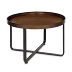 Kate and Laurel Zabel Round Metal Coffee Table, 28 Diameter, Bronze