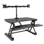 Rehausseur de bureau assis-debout électrique avec bras double écran - Bureau assis-debout motorisé