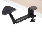 Mount-It! Height Adjustable Arm Rest for Desk | Ergonomic Computer Desk Arm | Full Motion Elbow Support w/ Clamp-On Base | Steel Construction | Black