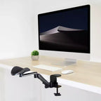Accoudoir ergonomique réglable en hauteur pour bureau avec base à pince - Noir