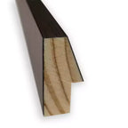 Miroir mural de salle de bain en bois bronze clair non biseauté 25 x 37 po