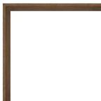 Miroir mural de salle de bain en bois bronze clair non biseauté 25 x 37 po