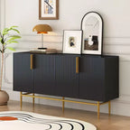 Modern Sideboard, Buffet Cabinet with Metal handles & Legs-ModernLuxe