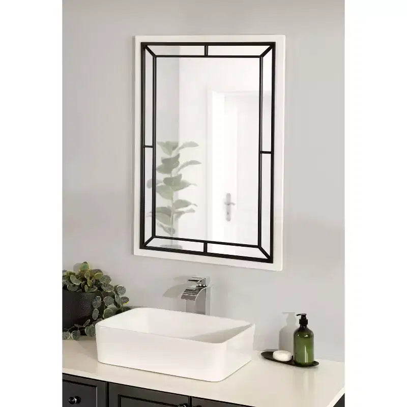 Miroir mural rectangulaire - Cadre en MDF, 24 x 36 po