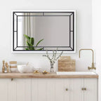 Miroir mural rectangulaire - Cadre en MDF, 24 x 36 po