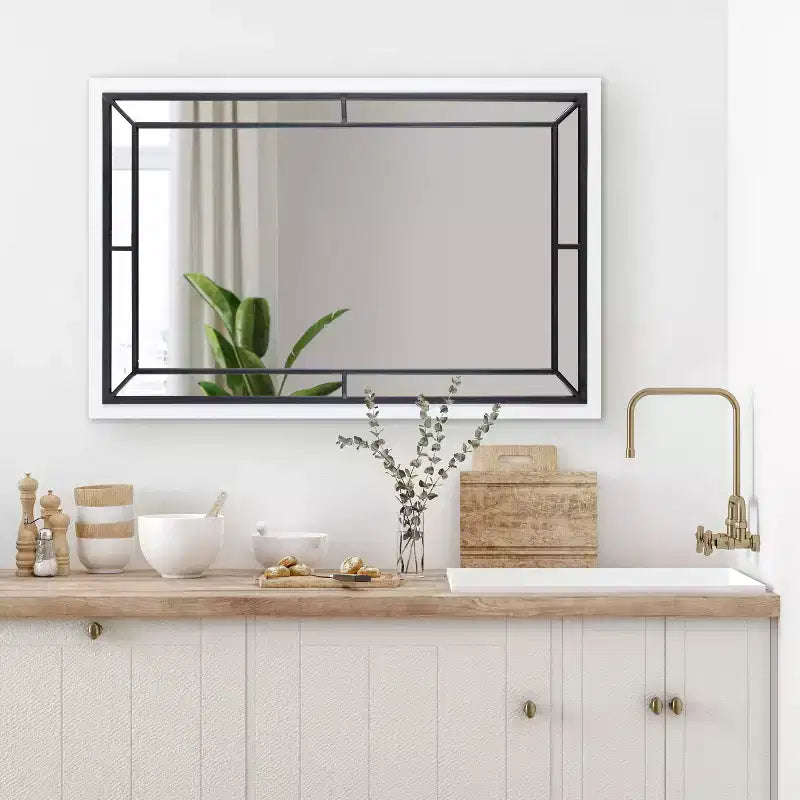 Miroir mural rectangulaire - Cadre en MDF, 24 x 36 po