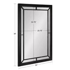 Miroir mural rectangulaire - Cadre en MDF, 24 x 36 po