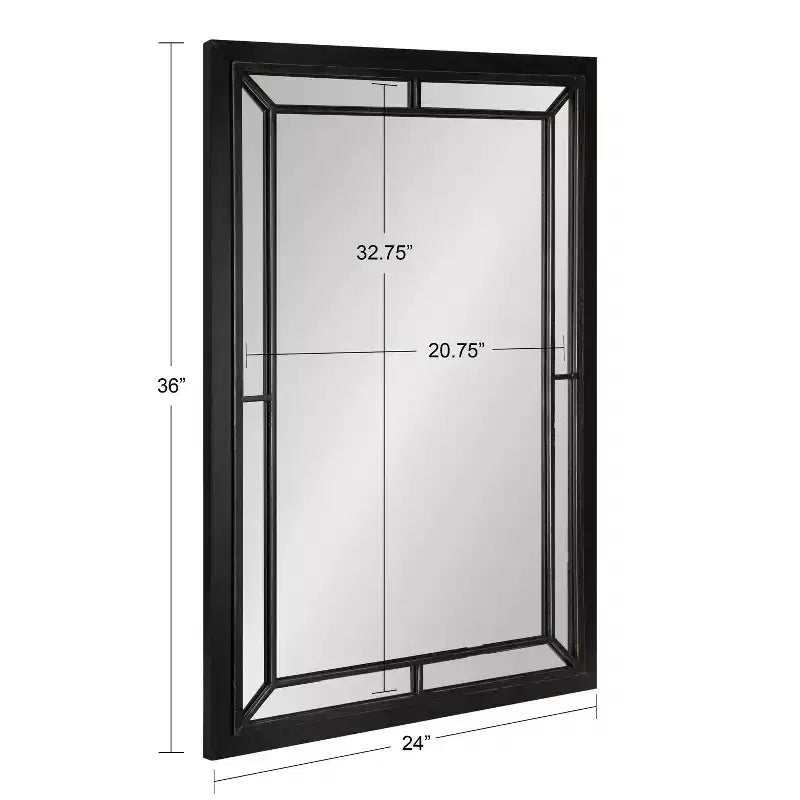 Miroir mural rectangulaire - Cadre en MDF, 24 x 36 po