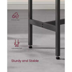 Table de Bar Haute et Étroite - Industrielle, Structure en Métal, 40 x 120 x 90 cm