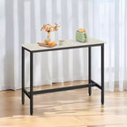 Table de Bar Haute et Étroite - Industrielle, Structure en Métal, 40 x 120 x 90 cm