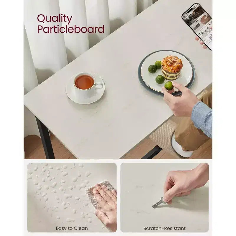 Table de Bar Haute et Étroite - Industrielle, Structure en Métal, 40 x 120 x 90 cm