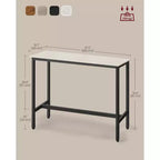 Table de Bar Haute et Étroite - Industrielle, Structure en Métal, 40 x 120 x 90 cm