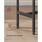 Table de Bar Haute et Étroite - Industrielle, Structure en Métal, 40 x 120 x 90 cm