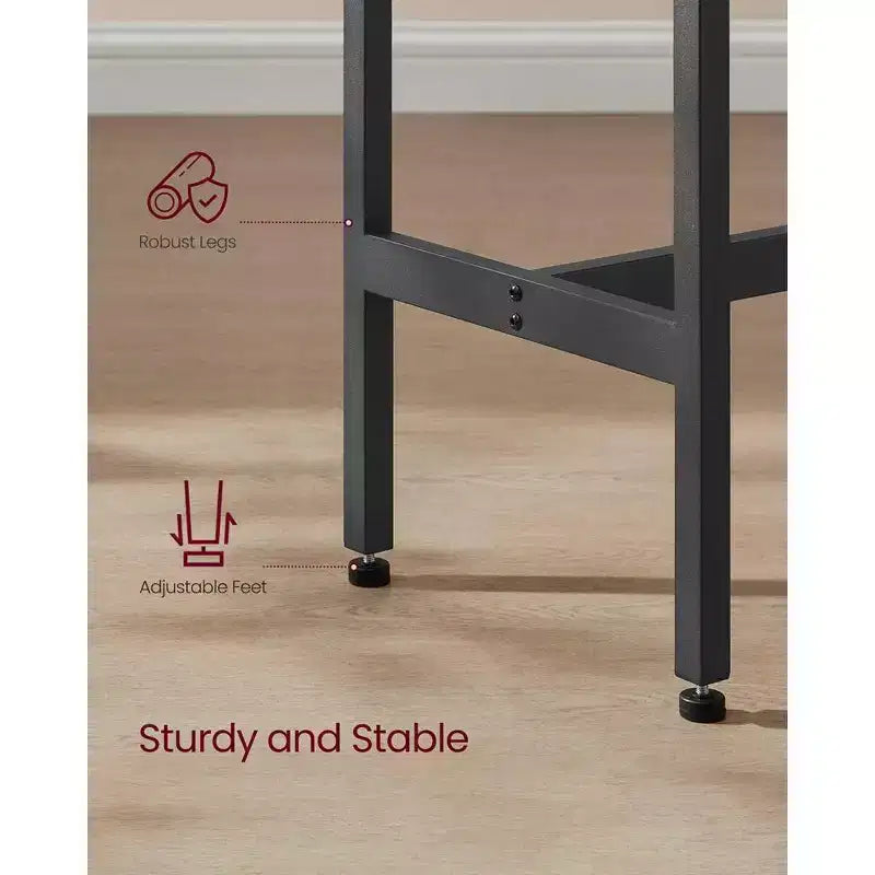 Table de Bar Haute et Étroite - Industrielle, Structure en Métal, 40 x 120 x 90 cm