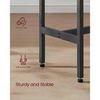 Table de Bar Haute et Étroite - Industrielle, Structure en Métal, 40 x 120 x 90 cm