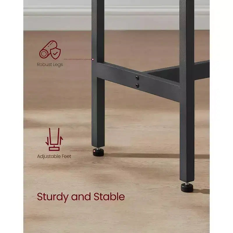 Table de Bar Haute et Étroite - Industrielle, Structure en Métal, 40 x 120 x 90 cm