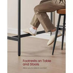Table de Bar Haute et Étroite - Industrielle, Structure en Métal, 40 x 120 x 90 cm