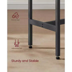 Table de Bar Haute et Étroite - Industrielle, Structure en Métal, 40 x 120 x 90 cm