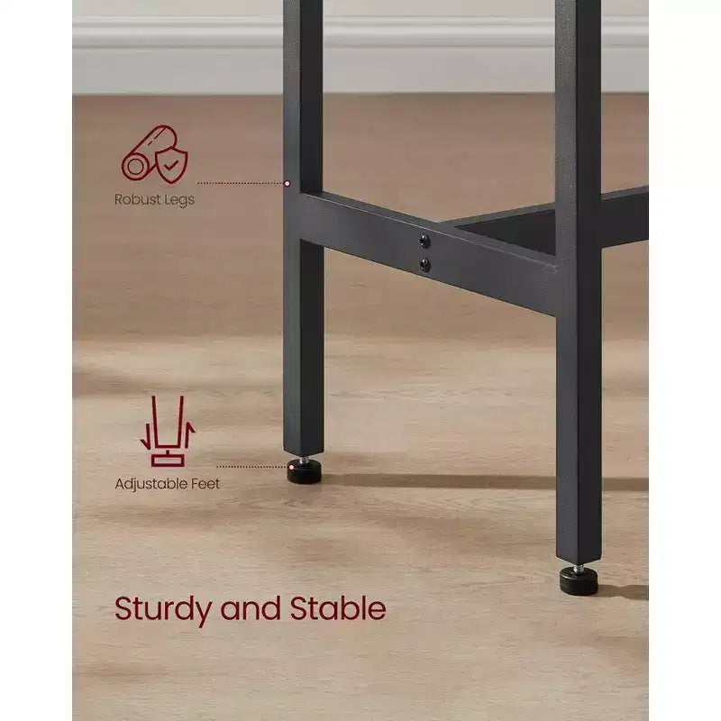 Table de Bar Haute et Étroite - Industrielle, Structure en Métal, 40 x 120 x 90 cm