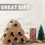 Range-bouteilles en bambou en forme de sapin de Noël – 6 bouteilles sur pied