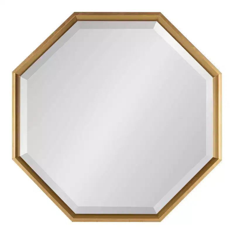 Miroir mural octogonal - Doré, Cadre en plastique, 24 x 24 po.