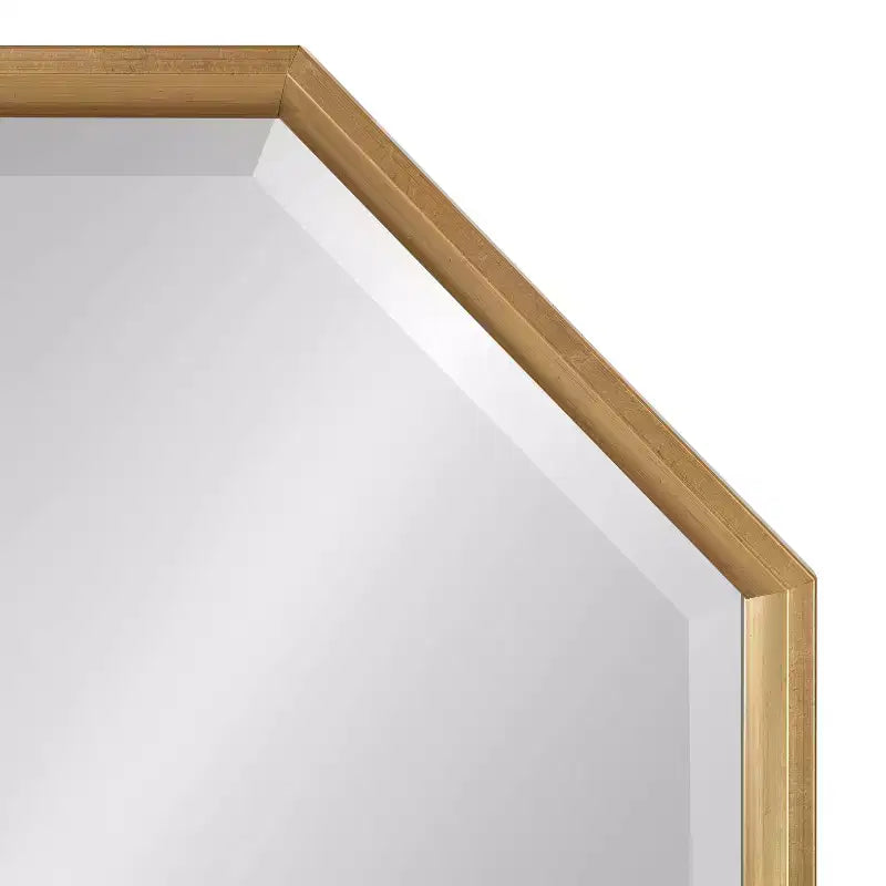 Miroir mural octogonal - Doré, Cadre en plastique, 24 x 24 po.