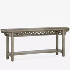 Lantine 70.8 Solid Wood Long Console Table, Farmhouse Couch Table with Storage, Narrow Sofa Table for Living Room Entryway Hallway