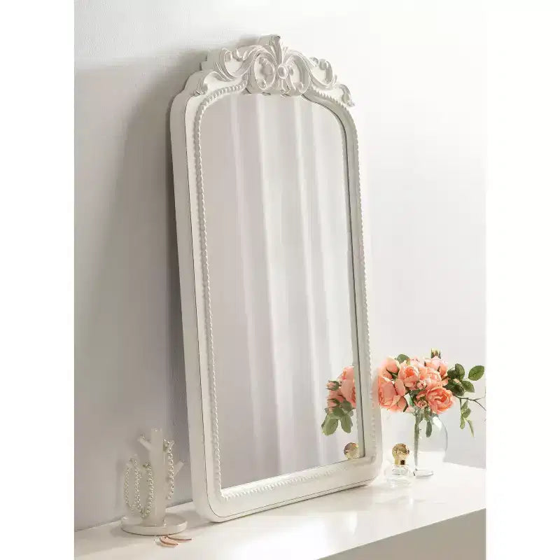 Miroir mural encadré - Blanc, Rectangle, 30 x 20 po